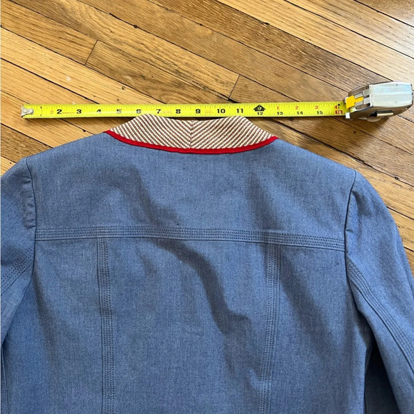 VINTAGE St. John’s Pre-Fall ‘07 Denim Zip-Up Blazer | Medium/Large - Picture 4 of 11